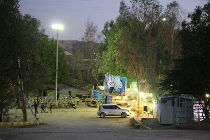 تامین روشنایی پارک ملت بی بیان، توسط شهرداری مسجدسلیمان+تصاویر