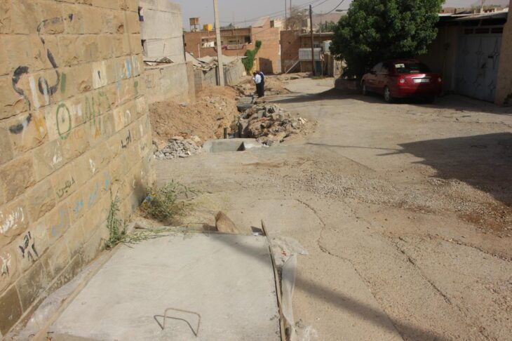 گزارش تصویری از اصلاح سیستم و لوله گذاری شبکه فاضلاب میدان چشمه علی جنب لین ارتش