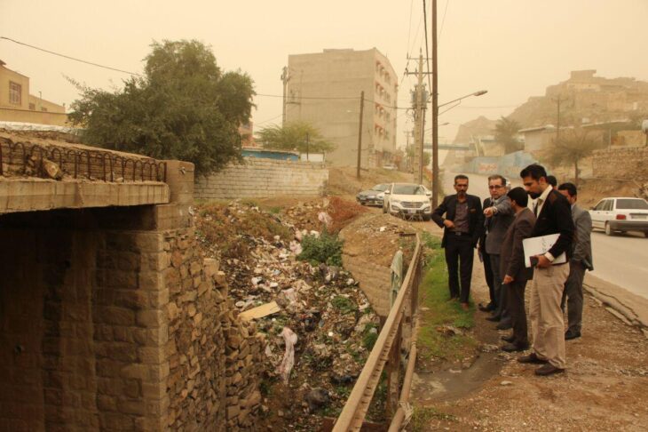 گزارش تصویری از احداث پل شهید داریوش محمدی توسط شهرداری مسجدسلیمان‌