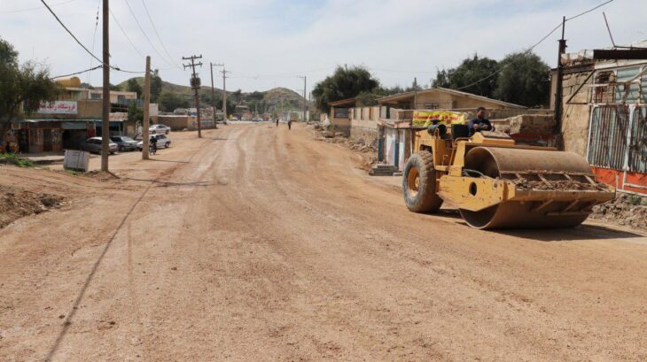 گزارشی از عملیات اجرایی بهسازی و تعریض جاده سه راهی سالور توسط شهرداری مسجدسلیمان