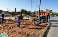 خاکبرداری و زیرسازی بلوار پنج بنگله جهت زیباسازی فضای شهری