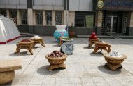 نصب سفره هفت سین در میدان جانباز (میدان بانک ملی) توسط شهرداری مسجدسلیمان
