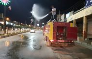 ضدعفونی سطح شهر مسجدسلیمان در شب سیزدهم فروردین توسط شهرداری مسجدسلیمان