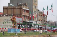 آذین بندی و نصب ریسه های رنگی به مناسبت آغاز دهه فجر