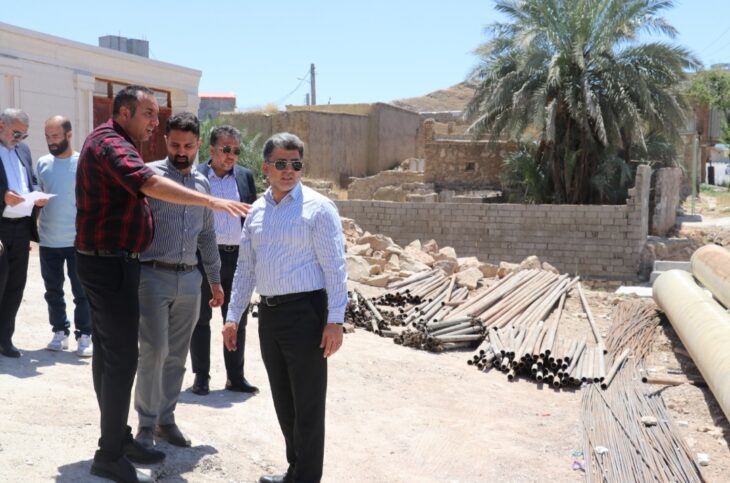 بازدید شهردار مسجدسلیمان از پروژه های بلوار دوم شهری و پل داریوش محمدی
