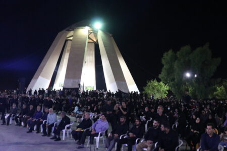 برگزاری مراسم عزاداری شام غریبان در تپه شهدای گمنام مسجدسلیمان