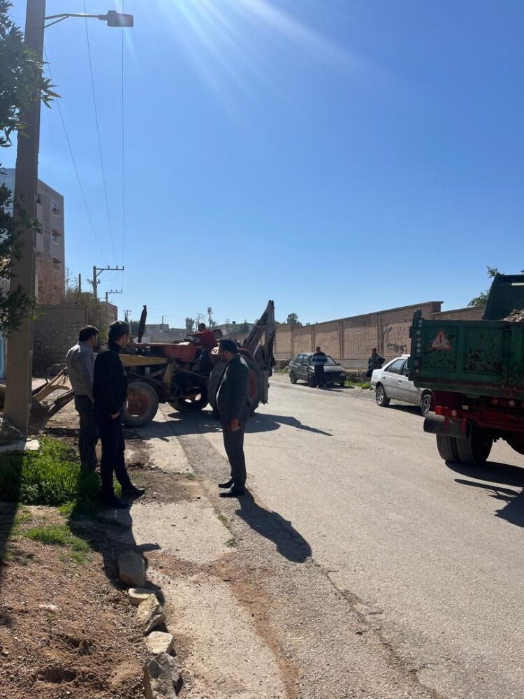 آغاز عملیات پاک سازی محلات سطح شهر مسجدسلیمان